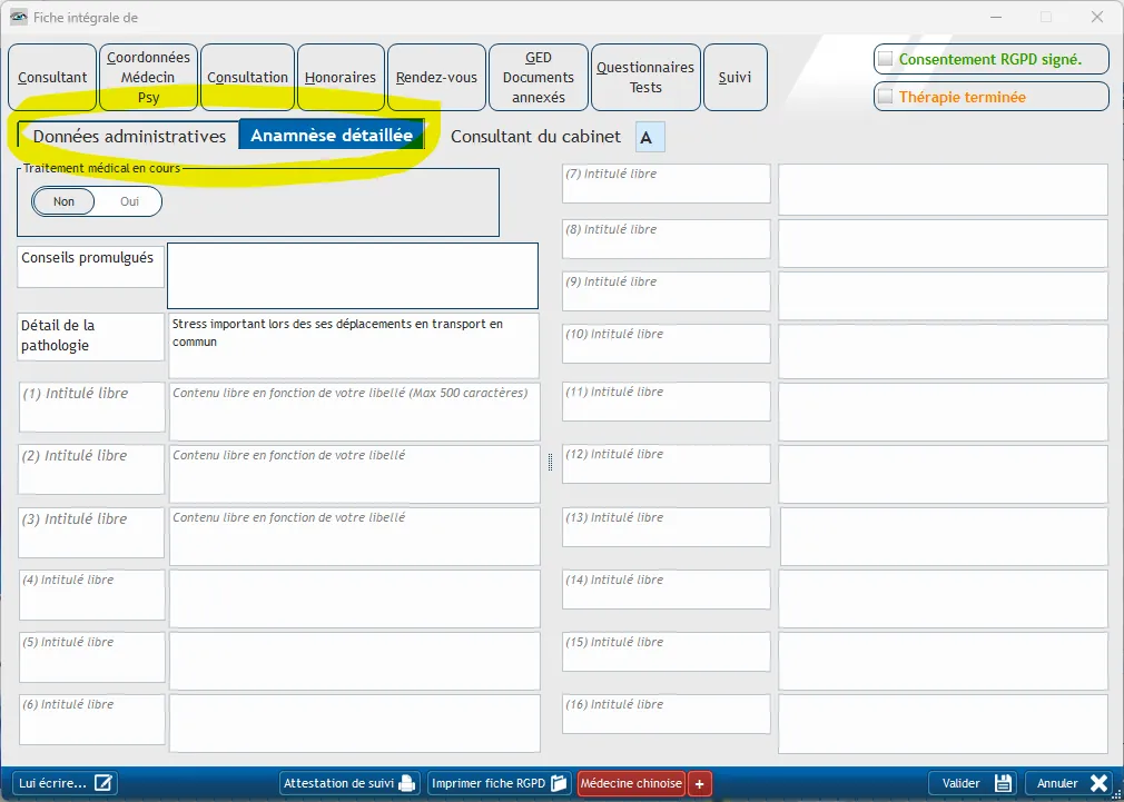 Consult Fiche Patient